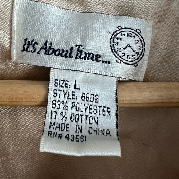 Vintage size large 2 piece It’s about time button town long sleeve pajamas. - Picture 3 of 8